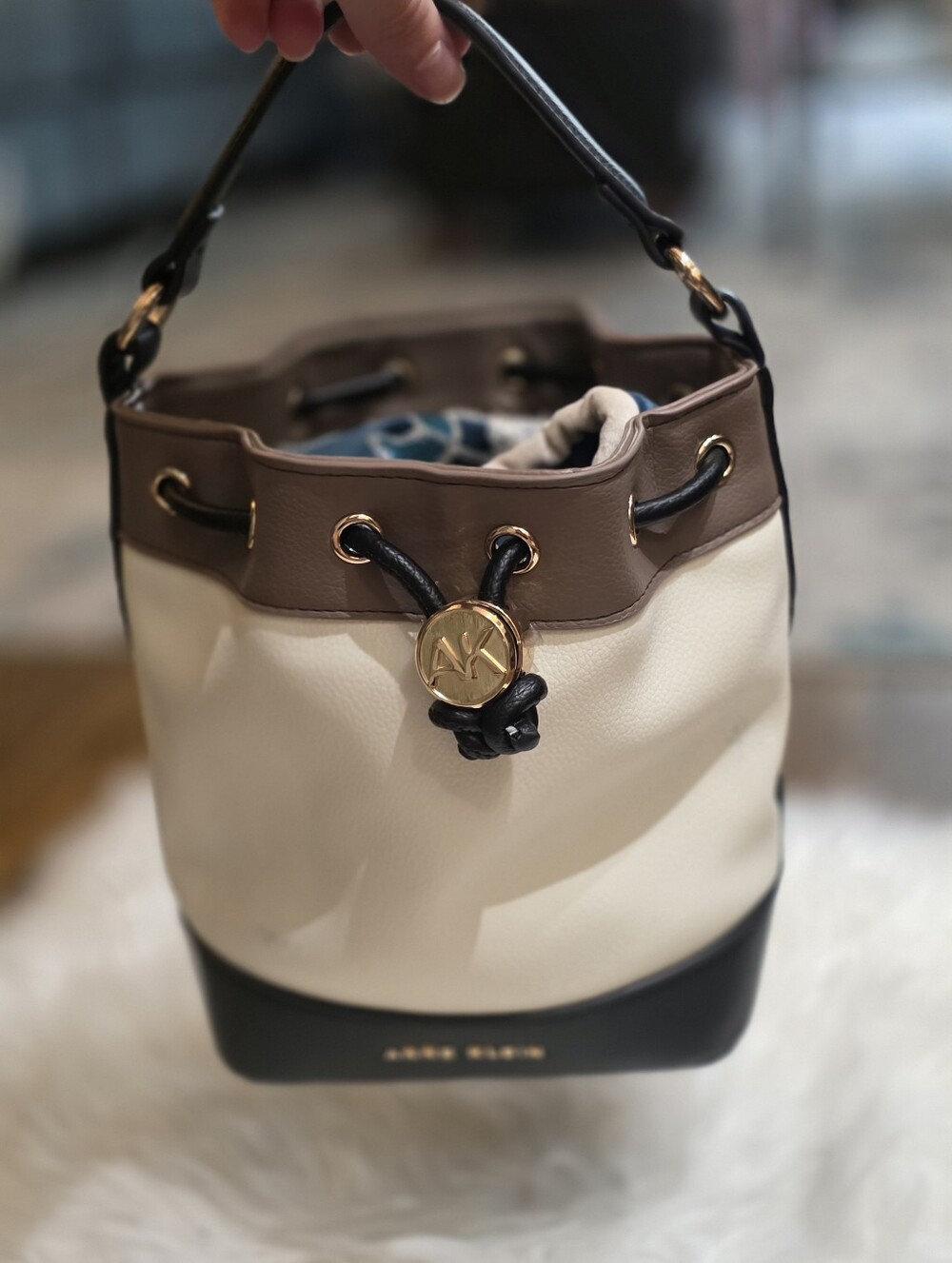 Anne Klein Multicolored Bucket/ Drawstring Faux Leather Women's Bag